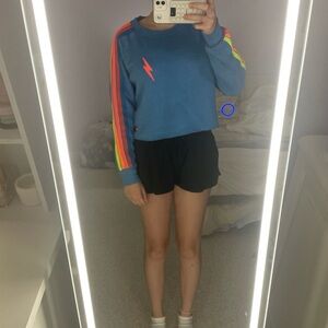 Blue striped aviator nation sweater